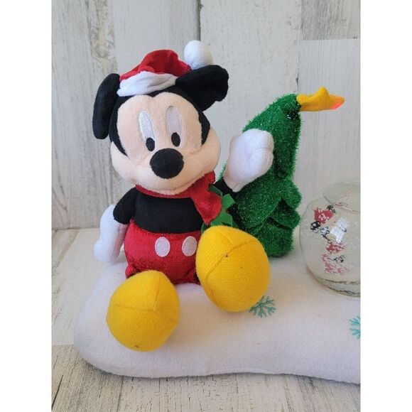 Kcare disney mickey mouse snow AS IS globe animated xmas decor plush figure tree - Picture 2 of 8
